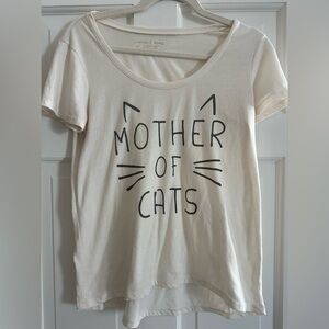 Cream 'Mother of Cats' Tee